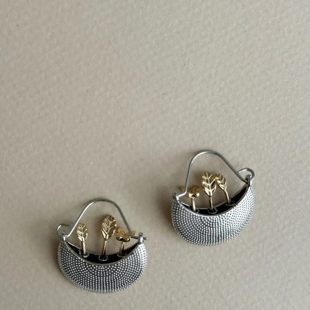 Leaf Hoop Earrings #2424